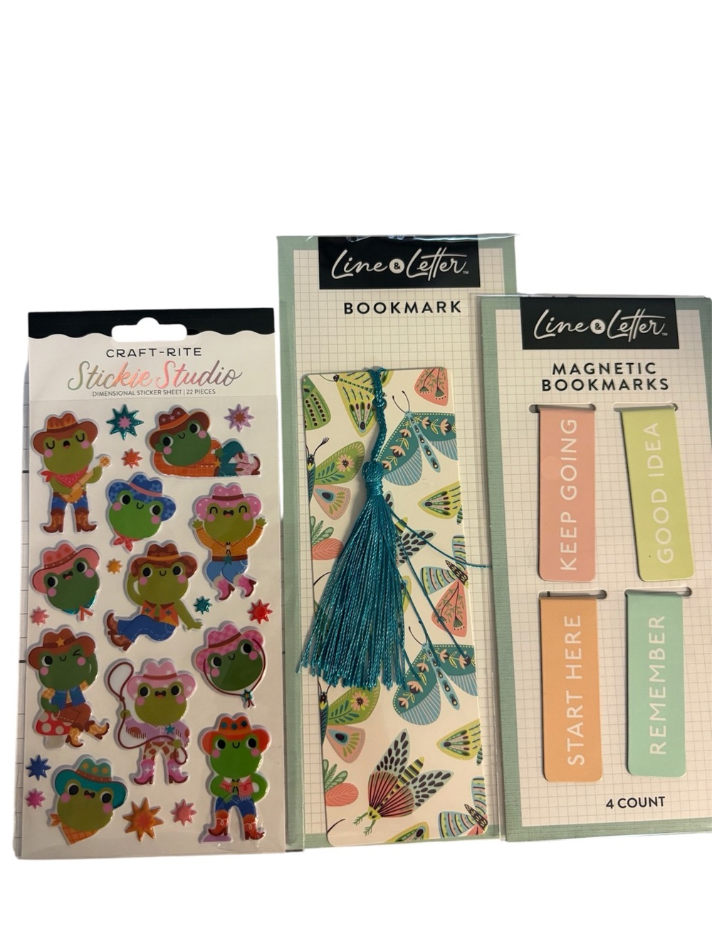 Bookmark and magnetic bookmark & stickers